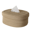 Tissue Box Cover Square Tissue Holders Cotton Rope Covers Rectangular Tissue Box Cute Accessories Decorative Organizer. 