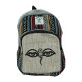 Hemp Buddha Eyes Printed Backpack. 