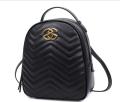 Women's Backpack European And American Pu Leather Rhombic Shoulder Bag Large Capacity Stude Backpack. 