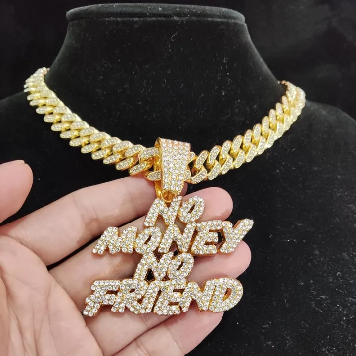 NEW%20STYLE%20Men%20Women%20Hip%20Hop%20NO%20Money%20No%20Friend%20Pendant%20Necklace%20with%2013mm%20Cuban%20Chain%20HipHop%20Iced%20Out%20Bling%20Necklaces%20Fashion%20Jewelry%20-%20Image%205
