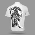 Venom Graphic Printed | Cotton T-Shirt - Black & White Colors | Front & Back Design. 