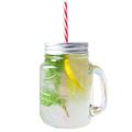 Mason Jar (Set of 2) with Lid and Reusable Straw. 