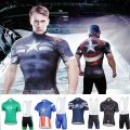 NEW SALE Superhero Cycling Jersey Men Short Sleeve Cycling Jersey Set Quick Dry and Breathable. 