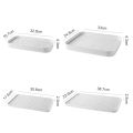 Portable Plastic Drain Tea Tray Detachable Double-layer Cutlery Holder Tableware Storage Serving Plate Household. 