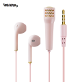 Wenefang Sutuiying Mini Karaoke Wired Earphone HD Mic All-in-one Stereo 3.5mm AUX in-Ear Sales promotion New style Headset K-Song Headphone For Singing Live Broadcast Music. 