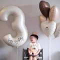 Childrens Number Balloons Girl Boy Decoration Scene Setup Party Ceremony First Birthday Atmosphere Photo Props. 