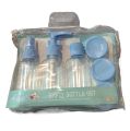 (6pcs) Travel Bottles for Toiletries - Refillable Empty Mini Small Container Travelling Kit Set for Shampoo, Cosmetics & Other. 