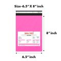 50 pieces, 6.5"x8" Inch Pink Courier Shipping Packaging Poly Parcel Bags With POD - 55 Micron Material, Biodegradable. 