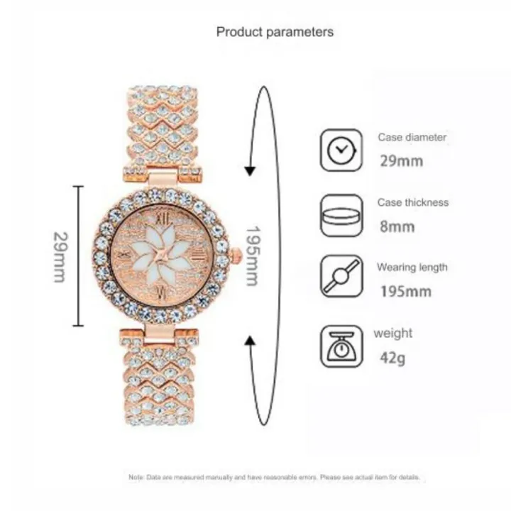 Fashion%20With%20Bracelet%20Gypsophila%20Watch%20Rose%20Gold%20Alloy%20Ladies%20Watch%20Bling%20Bling%20Flower%20Diamond%20Watch%20-%20Image%202
