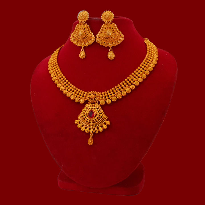24K%20Gold%20Plated%20Mini%20Haar%20Necklace%20With%20Matching%20Earring%20-%20Nepali%20Real%20Gold%20Design%20Bridal%20Jewelry%20Necklace%20Set%20-%20Image%203