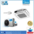 Midea 4 ton T3 Inverter Breezeless series Ceiling Cassette Air Conditioner | MCD1-48HRFN8. 