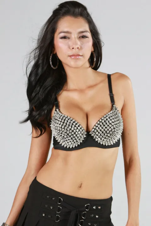 Fifty%20percent%20discount%20ladies%20lingerie%20bra%20punk%20bra%20bra%20studs%20metallic%20silver%20studded%20tops%20lingerie%20bra%20push-up%20bra%20gothic%20brasierMujer%20-%20Image%205