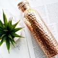 Bronze hammerd pure copper water bottle 900ml. 