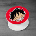 One Piece Anime Wanted Monkey D Luffy of Strawhat Pirates Smile Design Pop Sockets Expanding Grip And Stand For Mobiles Smartphones And Tablets. 
