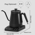 27oz Gooseneck Electric Kettle for Coffee Tea Boiling Water One Click 92℃ Temperature Auto Shut Off Digital Display Touchscreen 304 Stainless Steel Hot Water Boiler with Handle and Transprant Lid. 