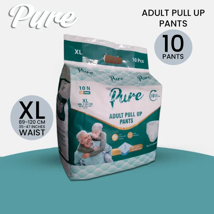 Pure Adult Pull Up Pants XL10 (10 Pcs) - Extra Large Size | Daraz.com.np