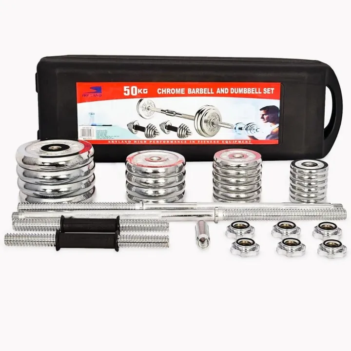 York%2050kg%20Chrome%20Dumbbell%20Set%20Adjustable%20Dumbbell%20Set%2050%20kg%20Chrome%20Coated%20with%20a%20Briefcase%20Pack%2050%20kg%20Set%20Dumbell%20-%20Image%202