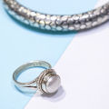 Pearl Pure Silver Ring For Women. 