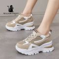 Luxurious Platform Women's Sports Shoes 2022 Spring Thick Sole Lace Up Non Slip Sneakers For Women Fashion Zapatos Mujer Heel 6cm. 
