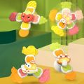 4Pcs High Quality Cute Cartoon Baby Spinning Toy Interesting Portable Finger Spinning Top with Suction Cup Bathing Toy Kid. 
