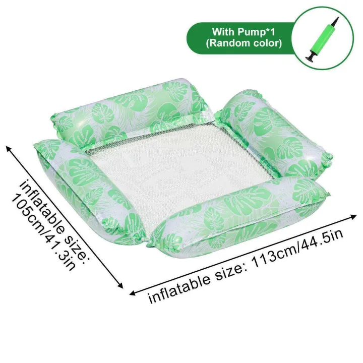 1PC%204-Tube%20Iatable%20Hammock%20(with%20Hand%20Pump)%20+%20Fun%20Floating%20Mat%20%E2%80%93%20Lightweight%20Summer%20Gear%20for%20Pool,%20Lake%20or%20Beach%20-%20Image%202