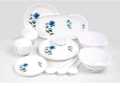 32 PCS Dinner Set of Exclusive, Microwave Safe Plastic Printed Round Dinner Set. 