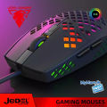 JEDEL GM1110 RGB Gaming Mouse – 6400 DPI, 7 Programmable Buttons, Ergonomic Ambidextrous Wired USB, Customizable RGB Backlight for PC Gaming. 