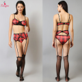Fancyra Women Elegant Lingerie Tease Sophie Plaid Set with Stocking. 