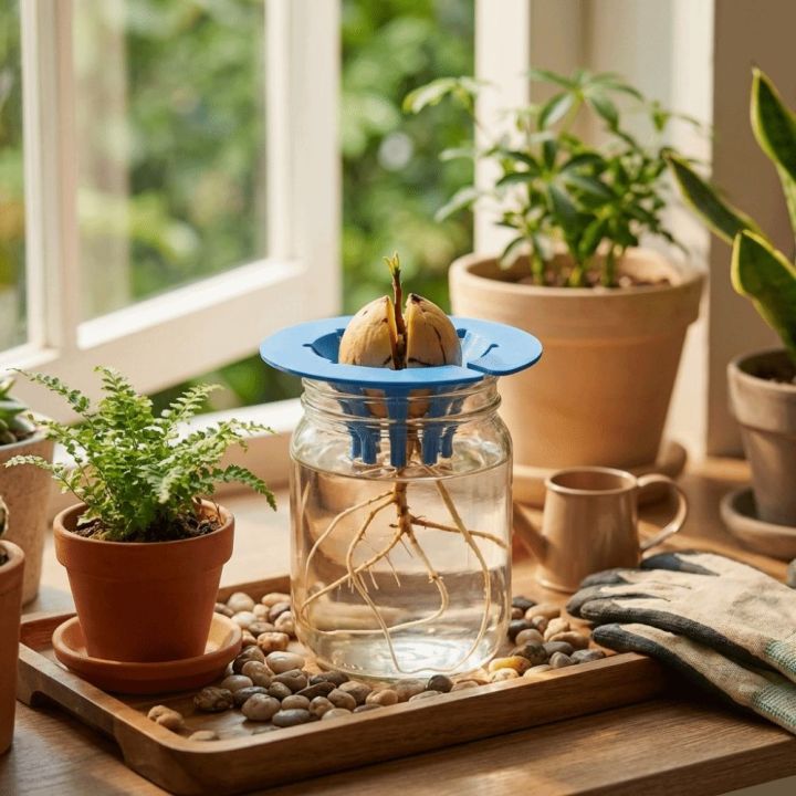 Sprouting Device Special Holder Soil-Free Avocado Planter Plastic Sprouting Setup ...