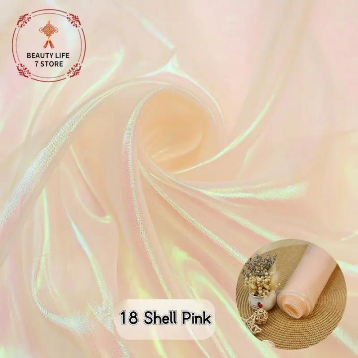 Laser%20tulle%20fabric%20organza%20Glass%20yarn%20colorful%20sewing%20mesh%20cloth%20Fluorescent%20yarn%20silk%20chiffon%20stage%20clothing%20transparent%20-%20Image%207