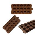 Baking Tool Silicone Chocolate Mold 15 Cavity Flower Rose Ice Baking Mold DIY Handmade Cake Soap Mold Candy. 
