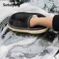 Sutuiying 1PC Car Wash Gloves Thickened Plush Car Wiping Gloves Waxing Polishing Car Clean Layor. 