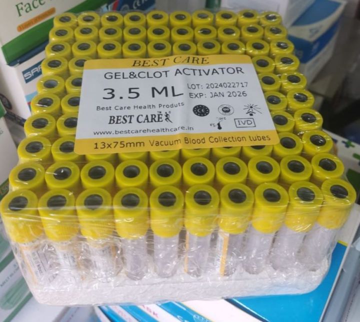 3.5 ml Serum Separating Gel With Clot Activator Gel Tube, Size 13x75 mm For Laboratory Use