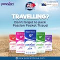 Passion Pocket Face Tissue 10 Pulls X 10 Packets Pack. 