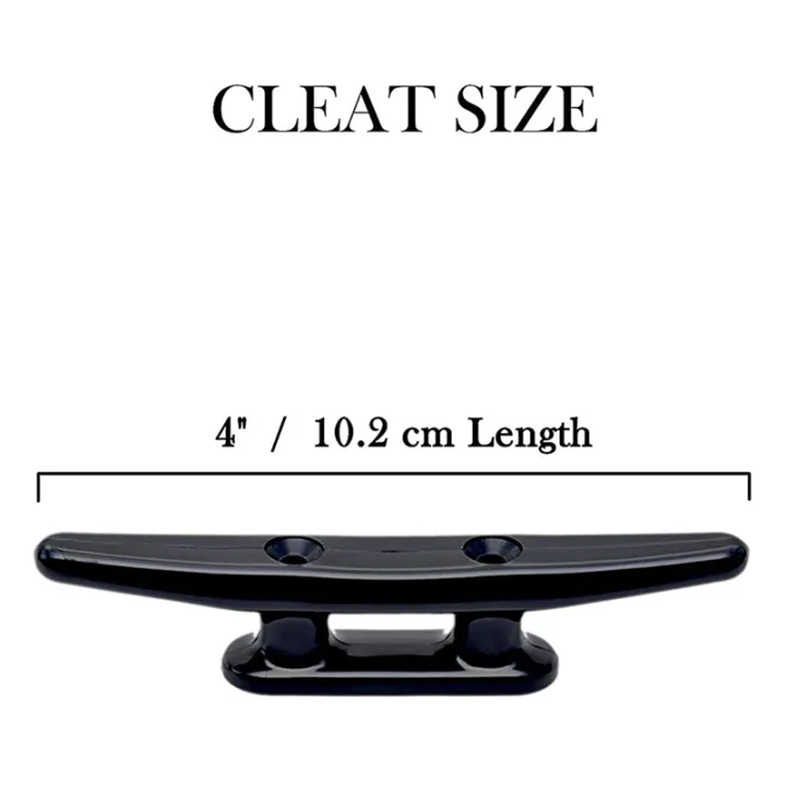 NCANRUI%208Pack%204%20Inch%20Black%20Boat%20Cleat%20Kayak%20Cleats%20Boat%20Dock%20Cleats%20Boat%20Kayak%20Canoe%20Cleat%20Black%20Strong%20Nylon%20Cleats%20-%20Image%202