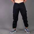 KILOMETER Casual Black Multi Pockets Cotton Cargo (Box) Pant For Men KM 024C. 