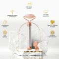 Finishing Touch Flawless Contour Facial Roller & Massager Vibrating Rose Quartz Battery Operated. 