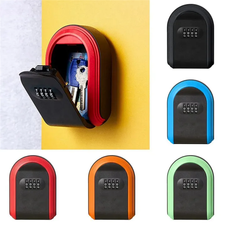Key Safe Box Weatherproof 4 Digit Combination Outdoor Key Security ...