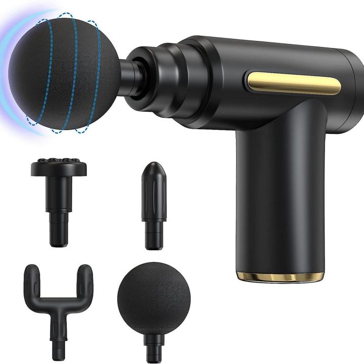 Muscle%20White%20Massage%20Gun%20Deep%20Tissue%20Massager%20Physiotherapy%20Gun,%206%20Gear%20Level%20Variable%20Frequency%20Vibrations%20-%20Image%202