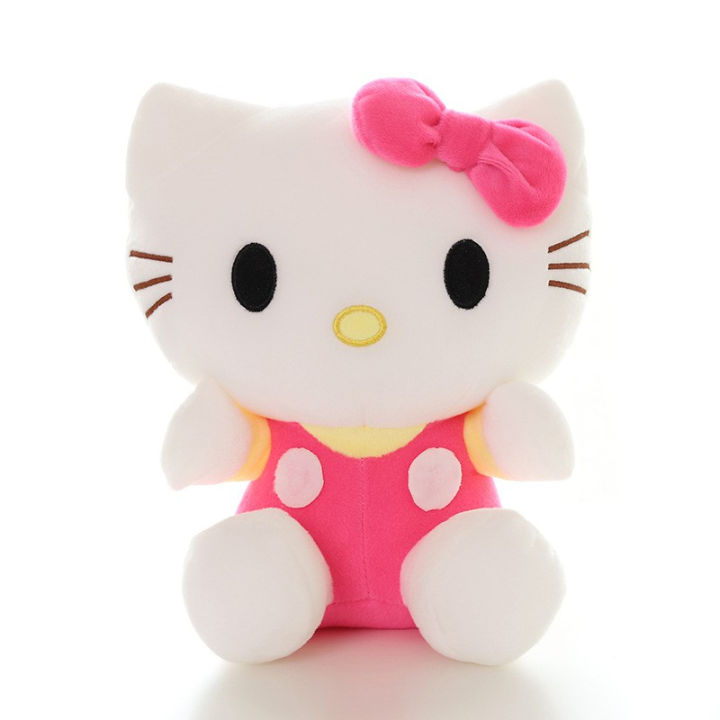 Cute Hello Kitty Plush Toy – Soft Stuffed Cat Doll, Kawaii Anime Cartoon Gift for Kids & Girls"