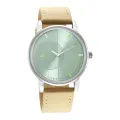 Fastrack Stunners Quartz Analog Green Dial Leather Strap Watch For Men-3278Sl02. 