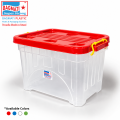 Bagmati Big Smart Box Multipurpose Plastic Storage Container Box With Lock (Clear/Transparent) – Rectangular 25 Liter. 