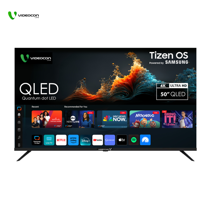 Videocon%20Life%2050"%20QLED%20TV%204K%20UHD%20HDR10%20Dolby%20Audio%20Powered%20By%20Samsung%20Tizen%20OS%20Frameless%20-%20Image%202