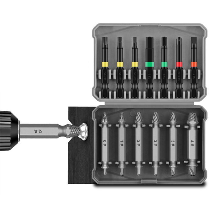 13Pcs%20Broken%20Wire%20Extractor%20Multifunctional%20Screw%20Extractor%20Take%20Broken%20Wire%20Word%20Plum%20Hexagon%20Screwdriver%20Easy%20Install%20-%20Image%204