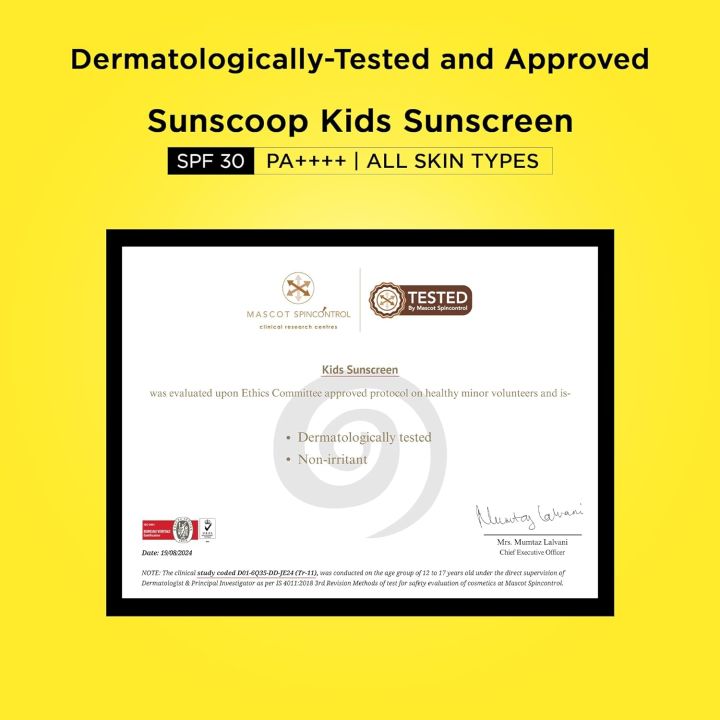SunScoop%20Kids%20100%25%20Mineral%20Sunscreen%20Lotion%20SPF%2030+%20PA++++%20%7C%20Paediatrician%20Recommended%20%7C%20Prevents%20Tanning%20&%20Sunburn%20%7C%20Sweat%20&%20Water%20Resistant%20%7C%20Safe%20for%20Sensitive%20Skin%20%7C%20for%201+%20Years%20%7C%2075%20gm%20-%20Image%206
