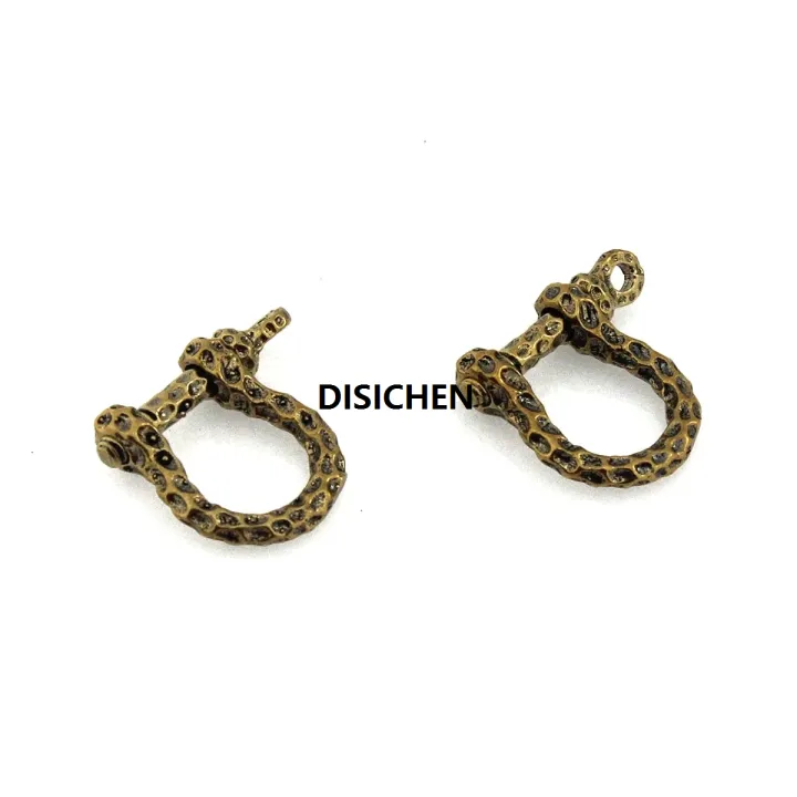DISICHEN%201pcs%20Antique%20Solid%20brass%20D%20bow%20shackle%20key%20chain%20ring%20Fob%20clip%20connecting%20hook%20Leather%20craft%20DIY%20accessories%20Luxury%20-%20Image%205