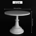 Metal Iron Cake Stand Round Pedestal Dessert Holder Cupcake Display Rack Bakeware White Birthday Wedding Party Decoration. 