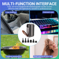 Violent Blower Mini Turbo Jet Fan Handheld Rechargeable Portable Turbo Fan with LED Lighting for Outdoors Keyboard. 
