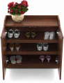 Grivvo Shoe Rack And Daraz Wooden Brown Hand Made Wood Rack, 3 Shelves, Floor Standing, Modern Style, 3 Shelves in Brown. 