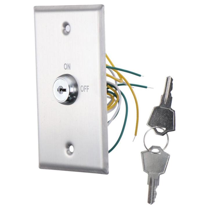 Panel Mount 304 Stainless Steel Door Exit Switch S70KD DPST Electronic ...